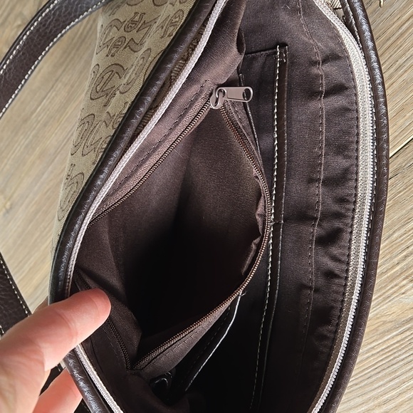 NWOT Etienne Aigner Signature Monogram Canvas Shoulder Bag - Picture 9 of 12